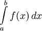 \int\limits_a^b f(x)\, dx