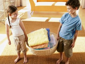 домашние обязанности детей, картинка