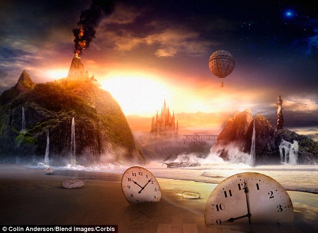 A new study suggests that strange events seem normal when we dream because part of our brain has given up trying to work out what is going on. A stock image of a surreal dream landscape is shown