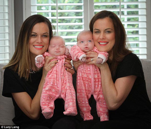 Experts said the chances of Mrs Cooke having identical twins was 