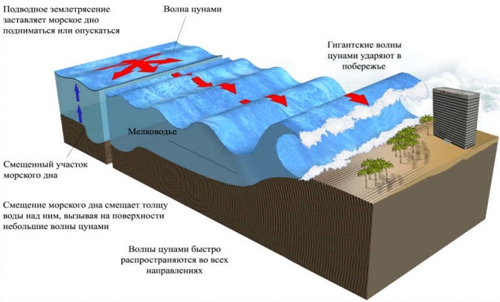 Образование цунами