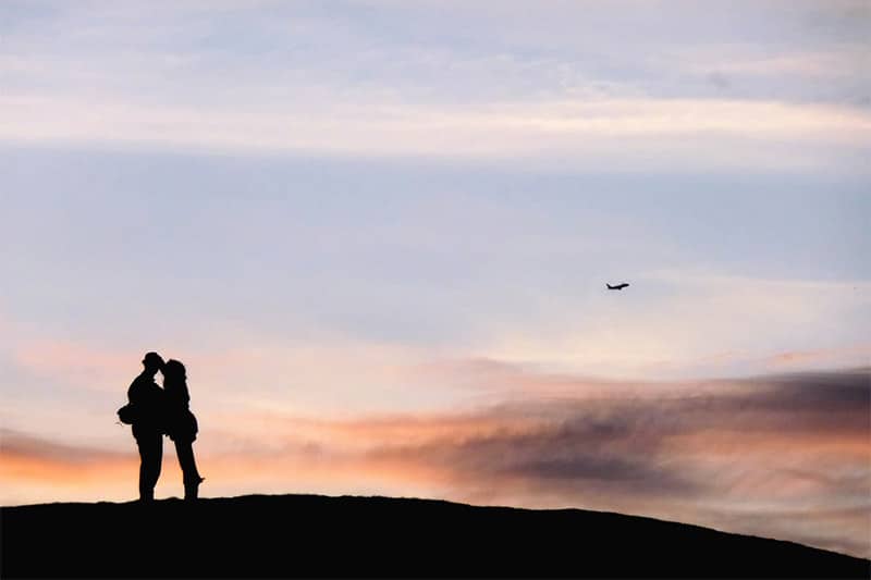 Silhouette of a couple