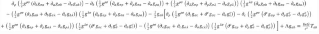 Основное уравнение общей теории относительности. Где-то тут Тесла, похоже, сдался.