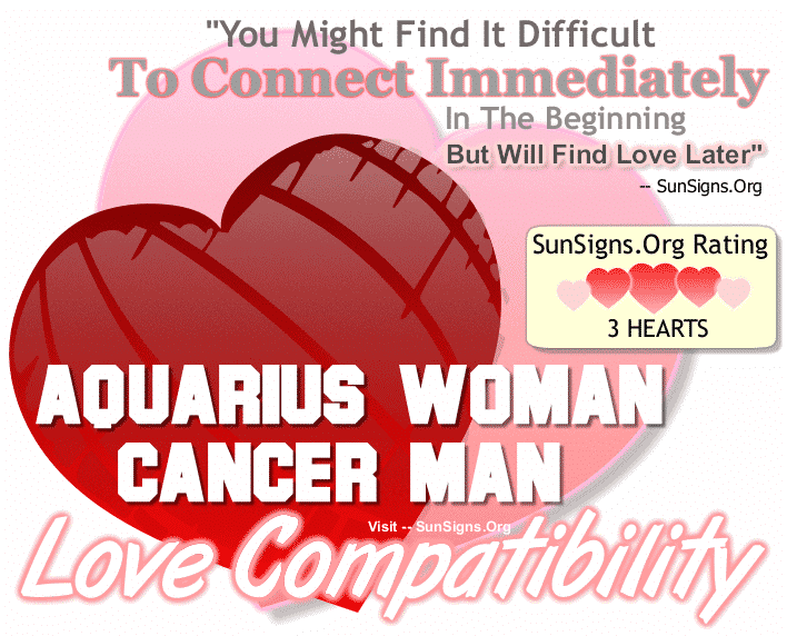 Aquarius Woman Cancer Man Love Compatibility