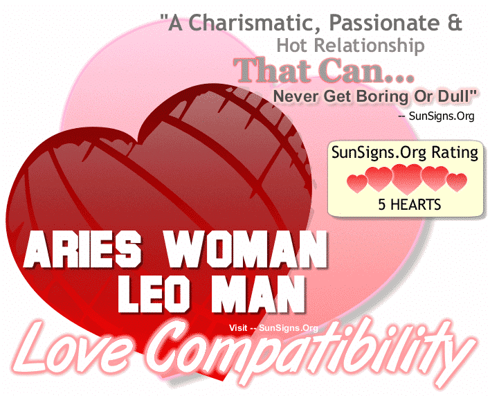 Aries Woman Leo Man Love Compatibility