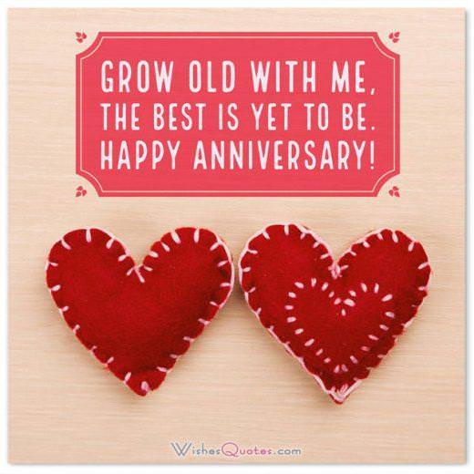 First Wedding Anniversary Wishes for Husband. Grow old with me, the best is yet to be.